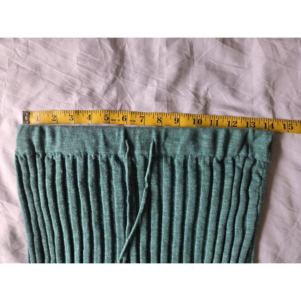 Free People Beach Veda Maxi Skirt Linen Blend Teal Boho Resort Coastal Beach Sm - Picture 6 of 6